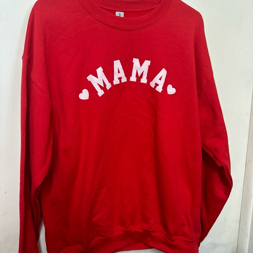 Red Mama sweatshirt size large gildan cottonon shirt soft - Picture 2 of 4